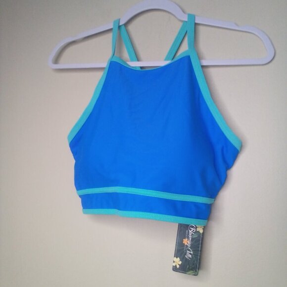 Blooming Jelly Swimsuit Women M 2 Piece Bikini Padded Blue Green - Picture 4 of 16